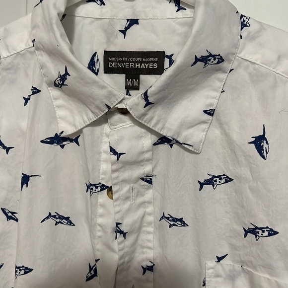 Shark 🦈 shirt button down beach shirt - Picture 4 of 8